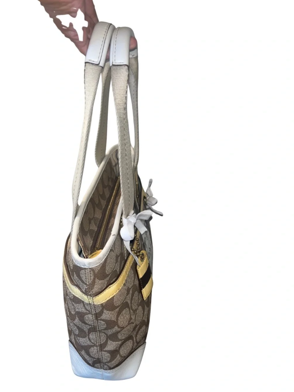 Coach Heritage Stripe Tote - Picture 9 of 17